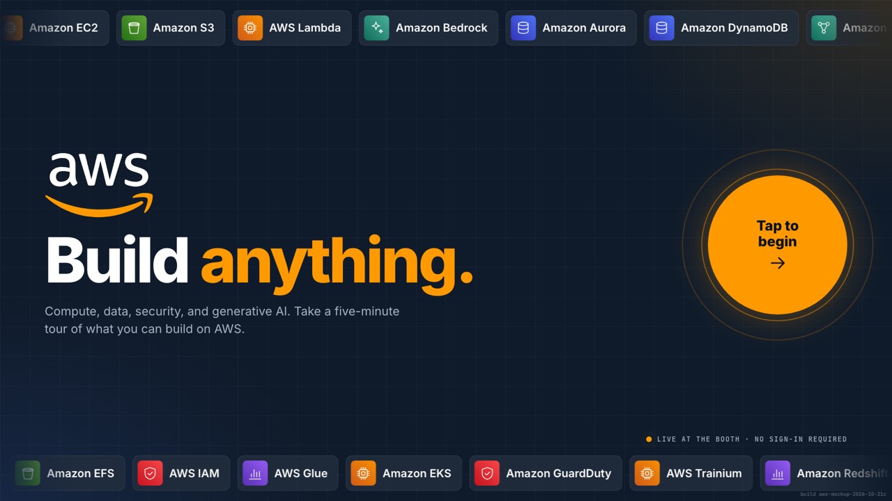 A live AWS-style kiosk built by KiosksNow